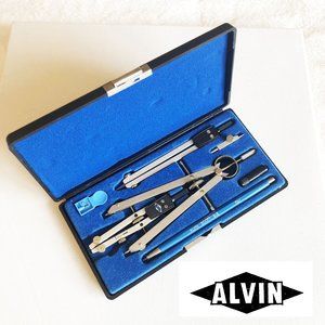 Alvin Compass Precision Drawing Instrument Complete set Drafting Tools 895 E